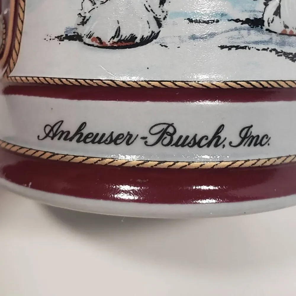 ‎BUDWEISER SPECIAL EDITION 1989 HOLIDAY STEIN  WINTER'S EVENING